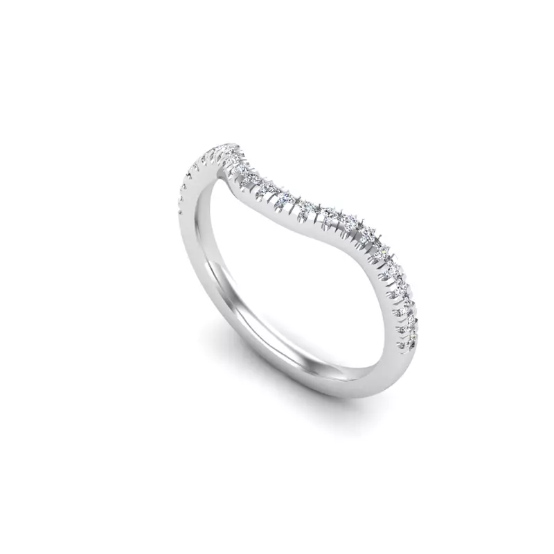 14K White Gold Vanessa Pave Band