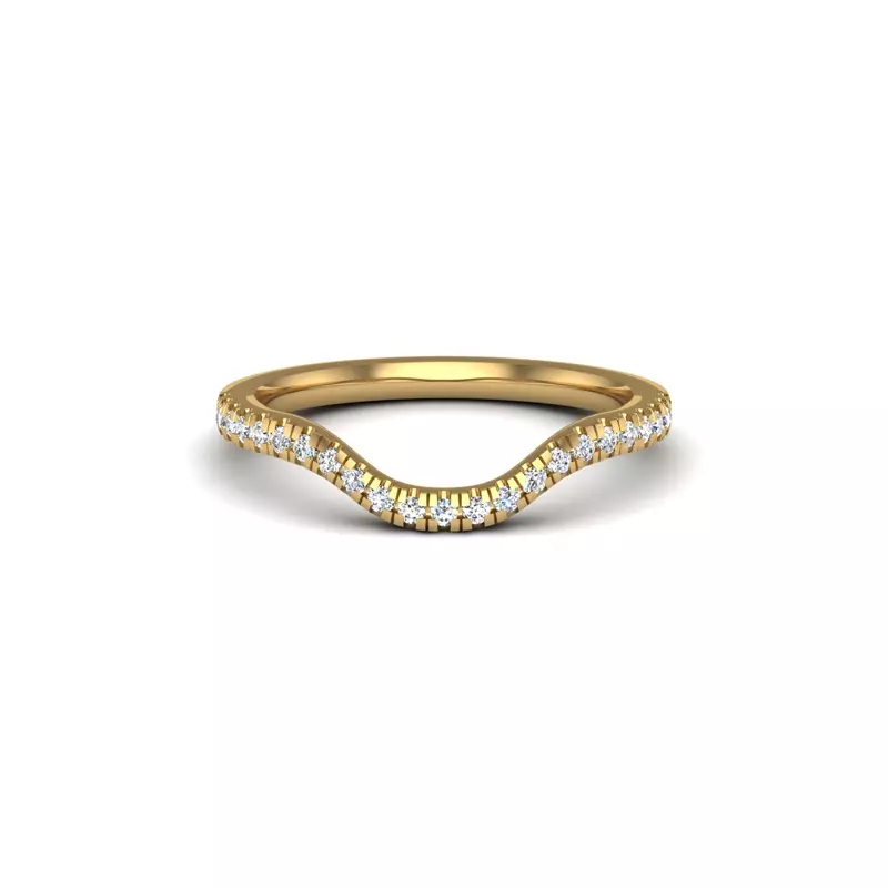 18K Yellow Gold Vanessa Pave Band