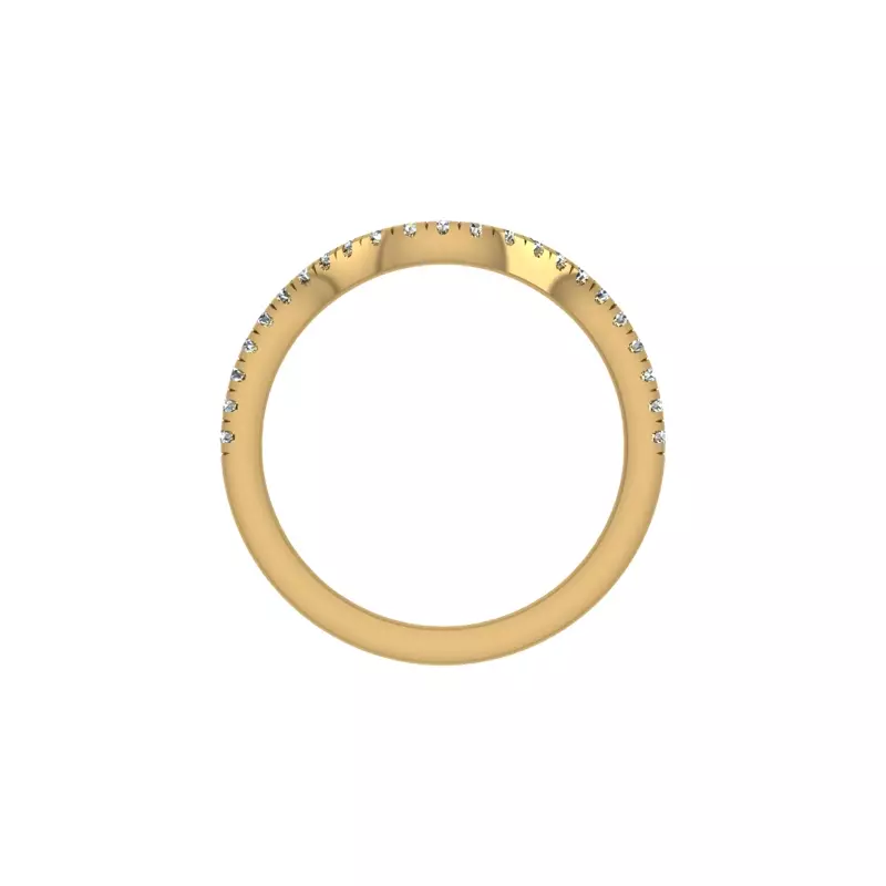 18K Yellow Gold Vanessa Pave Band