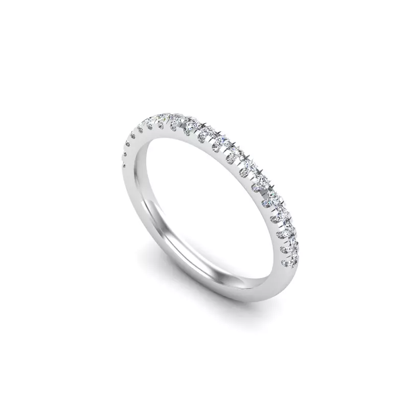 14K White Gold Tracy Pave Band