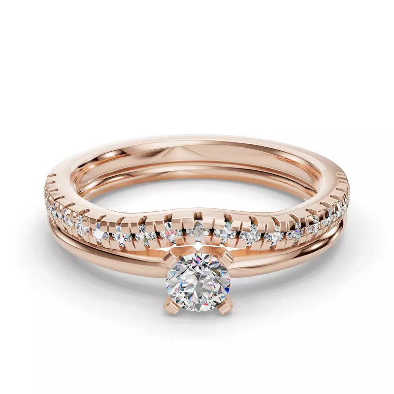 14K Rose Gold Kinley Pave Band