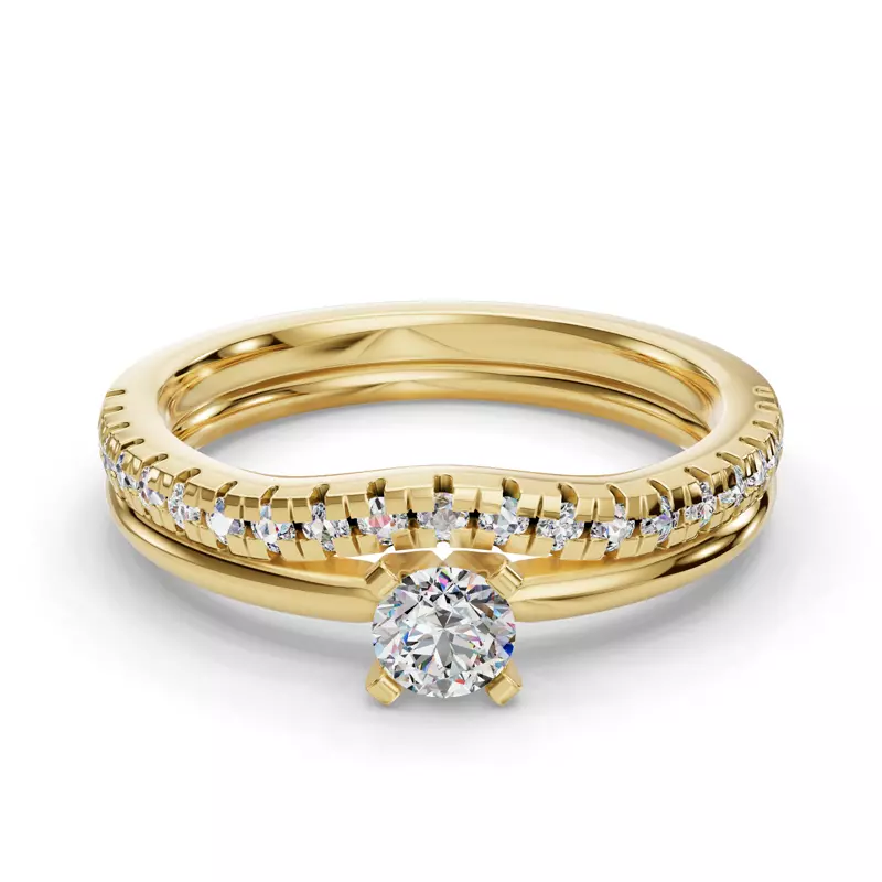 18K Yellow Gold Kinley Pave Band