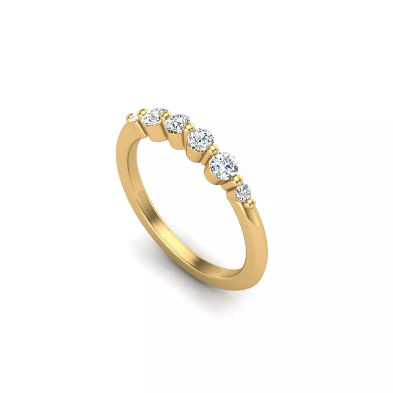 14K Yellow Gold Adelaid Pave Band