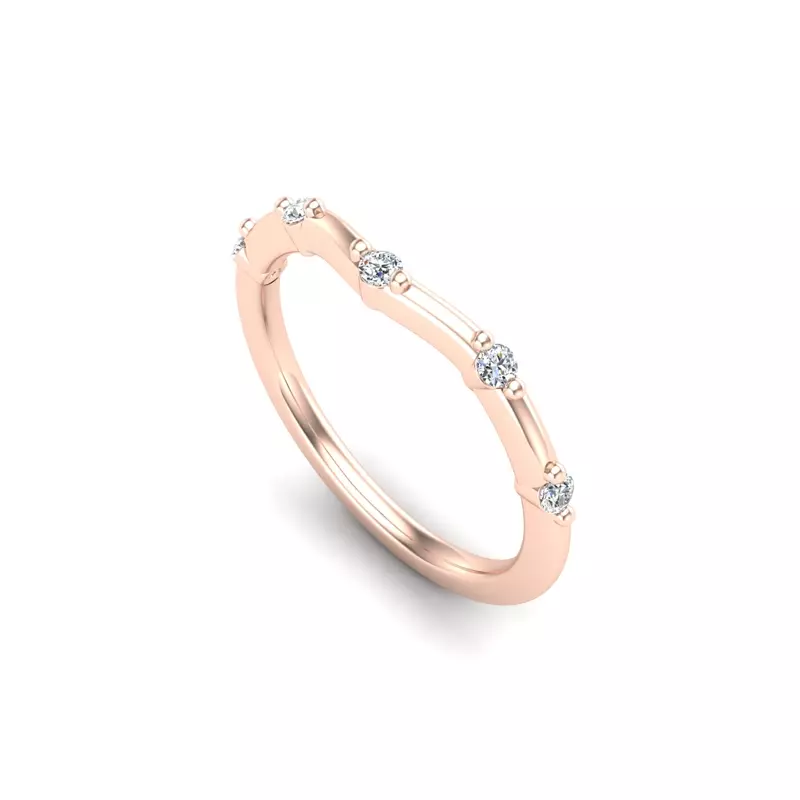 Mariana Curved Pave Band