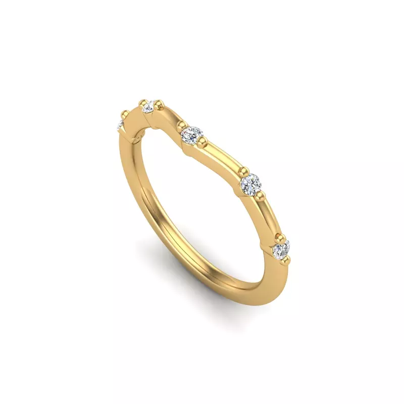 Mariana Curved Pave Band