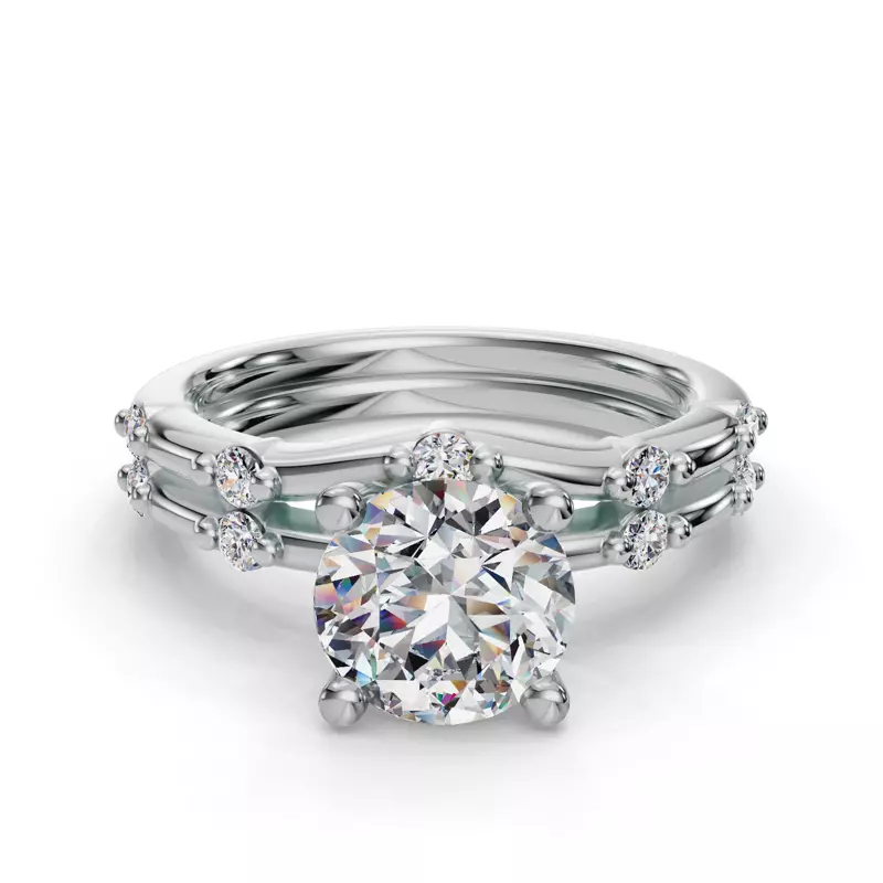Platinum Mariana Curved Pave Band
