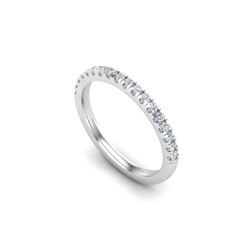 18K White Gold Scarlet Pave Band