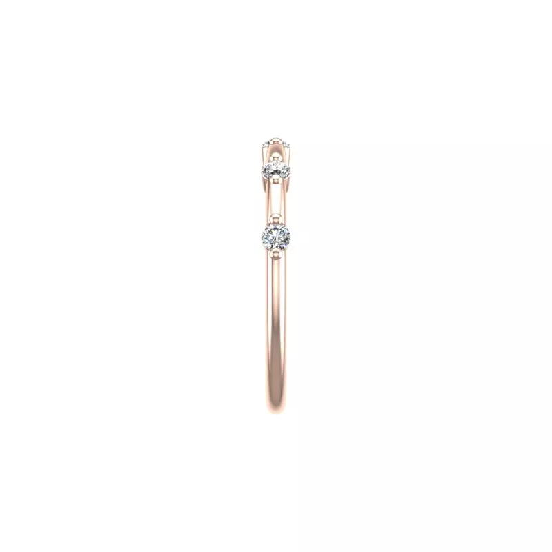 14K Rose Gold Bristol Pave Band