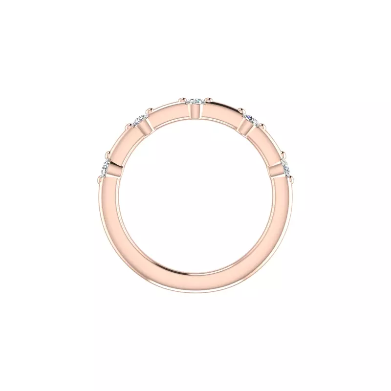 14K Rose Gold Bristol Pave Band