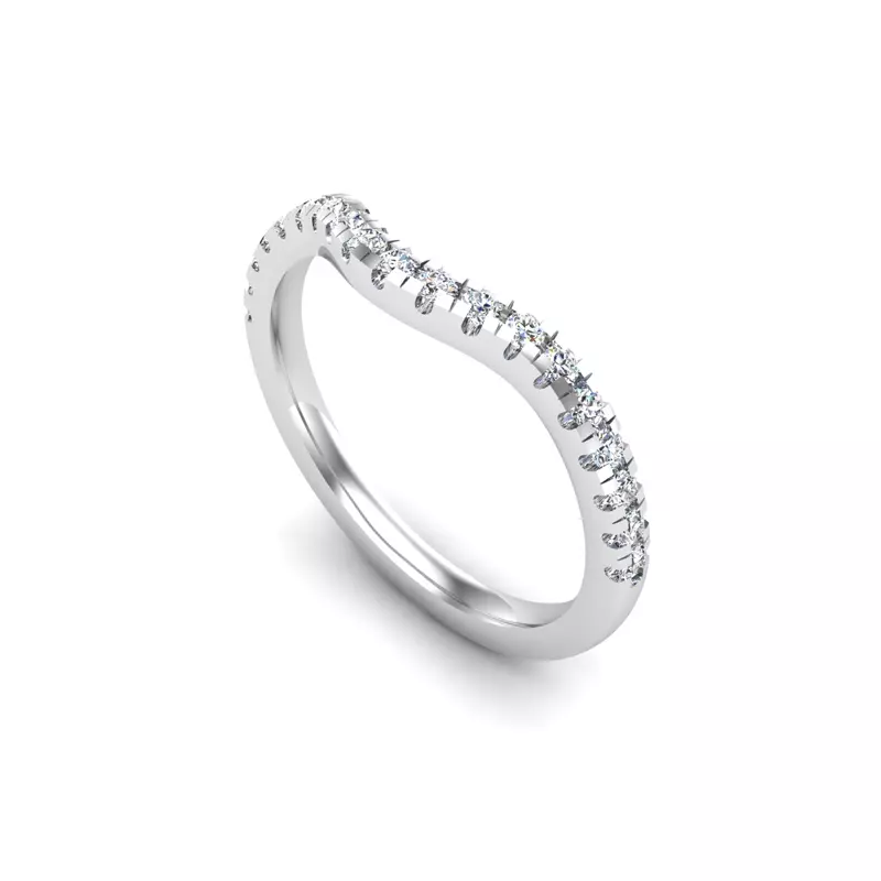 14K White Gold Adelina Pave Band