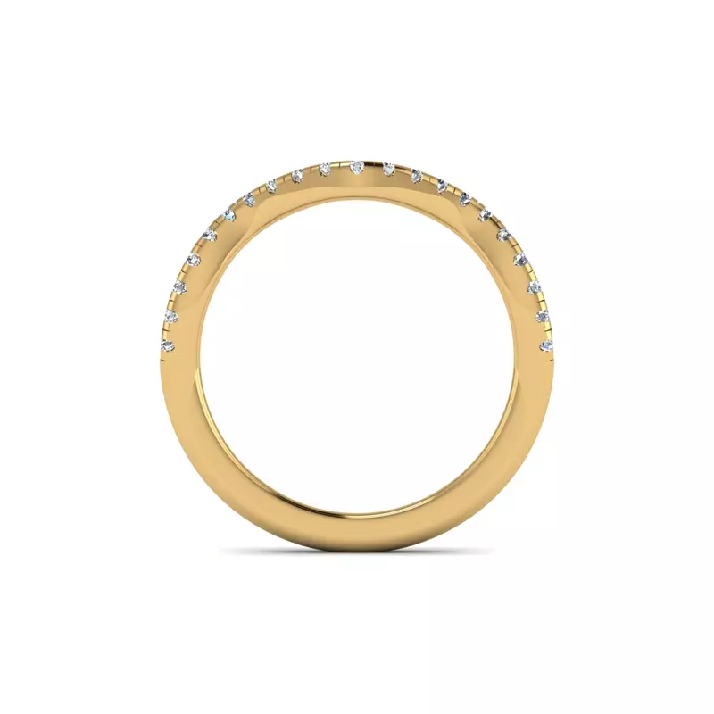 14K Yellow Gold Bianca Pave Band