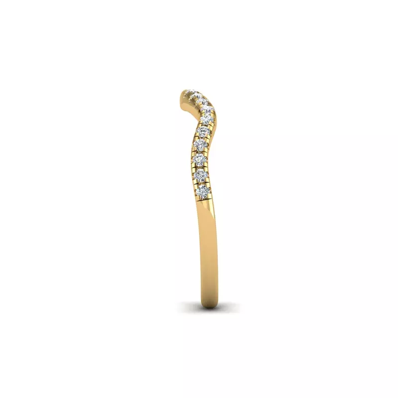 14K Yellow Gold Bianca Pave Band