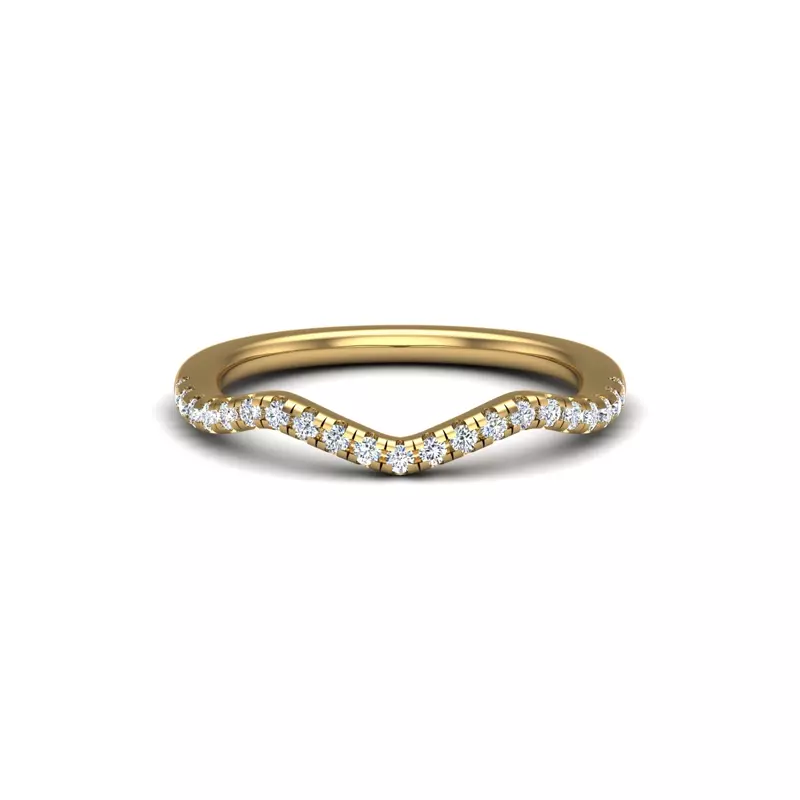 14K Yellow Gold Bianca Pave Band
