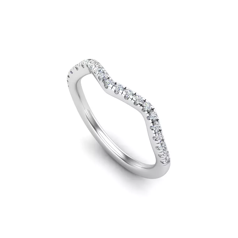 Platinum Bianca Pave Band