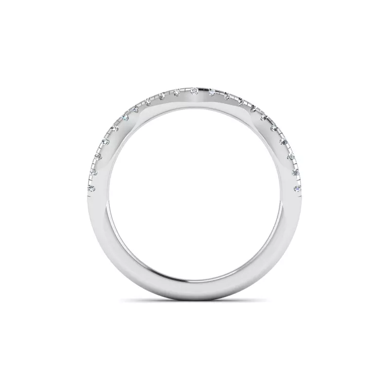 Platinum Bianca Pave Band