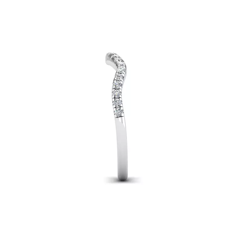 Platinum Bianca Pave Band