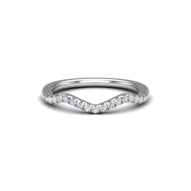 Platinum Bianca Pave Band