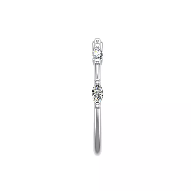 18K White Gold Navy Pave Band