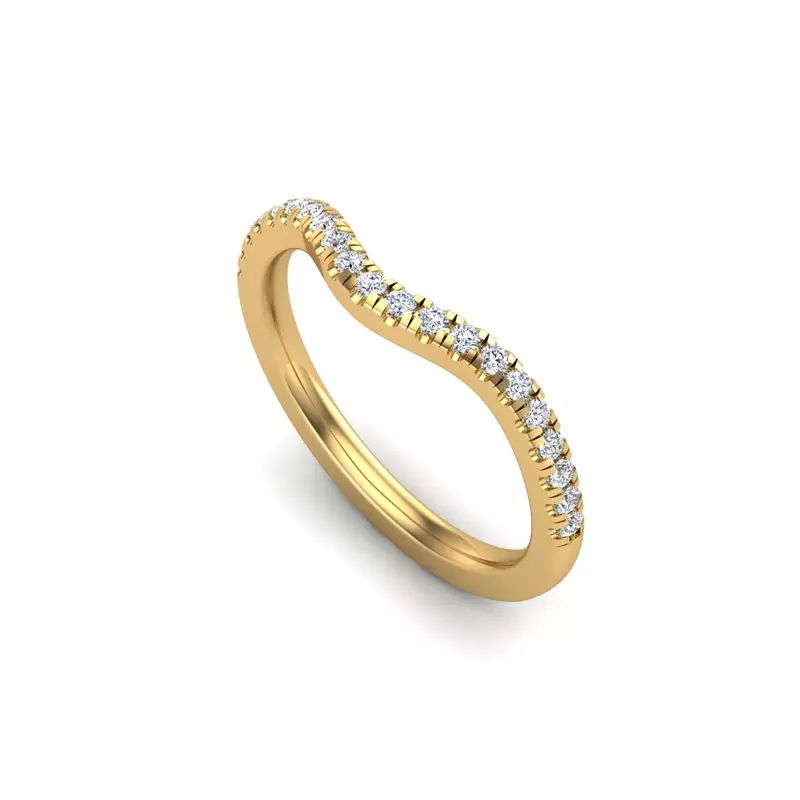 14K Yellow Gold Kamryn Pave Band
