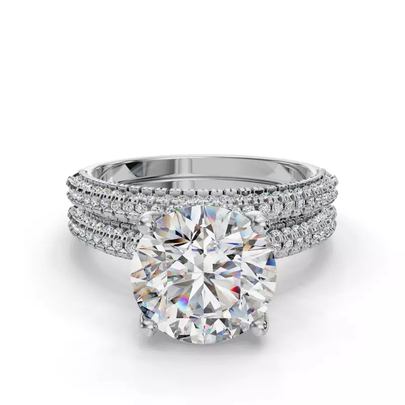 Platinum Kira Triple Pave Band