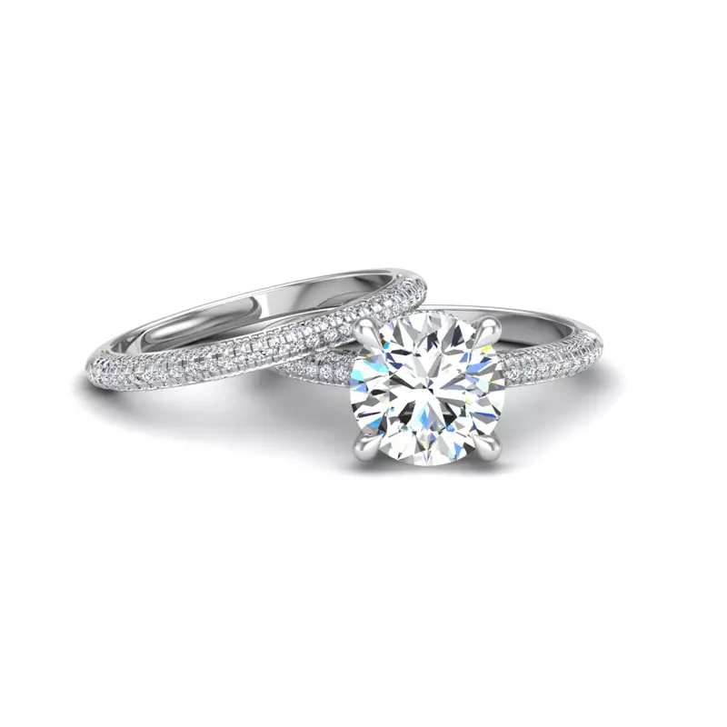 Platinum Kira Triple Pave Band