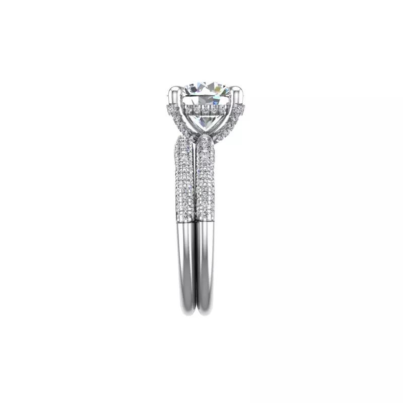 Platinum Kira Triple Pave Band