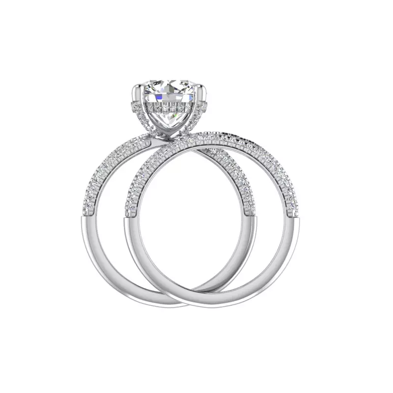 Platinum Kira Triple Pave Band
