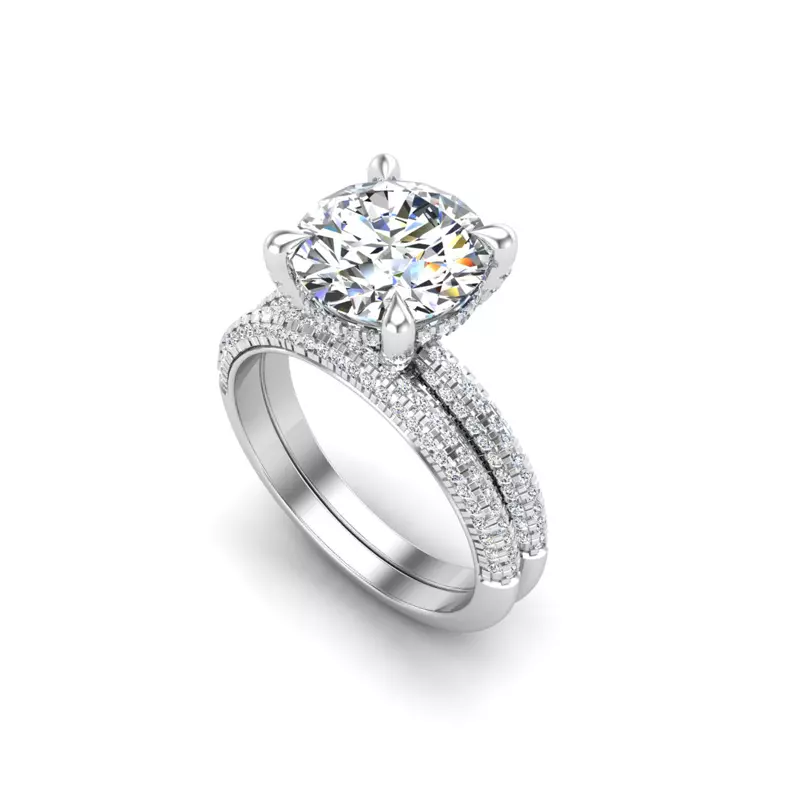 Platinum Kira Triple Pave Band
