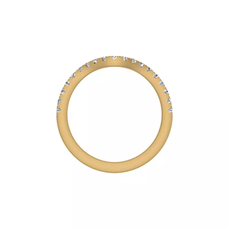 14K Yellow Gold Stephanie Pave Band