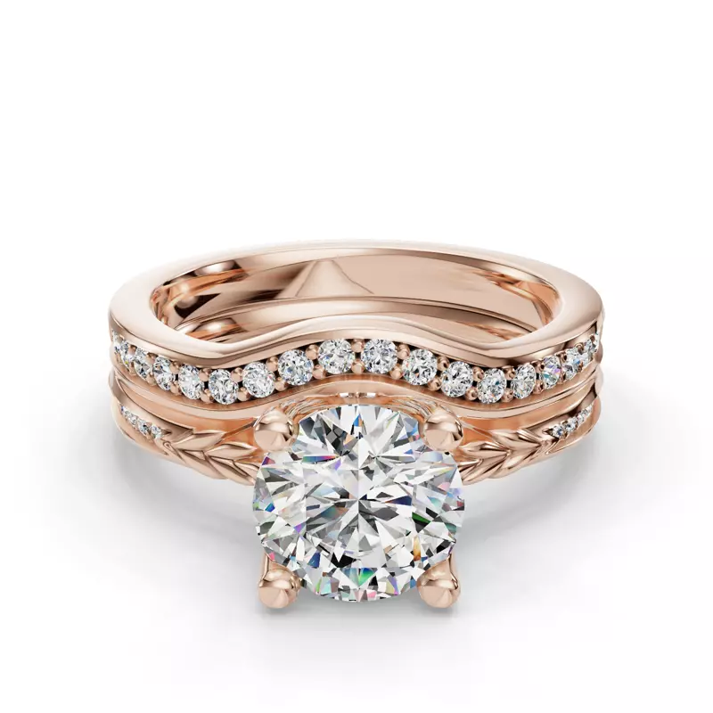 14K Rose Gold Jolene Pave Band