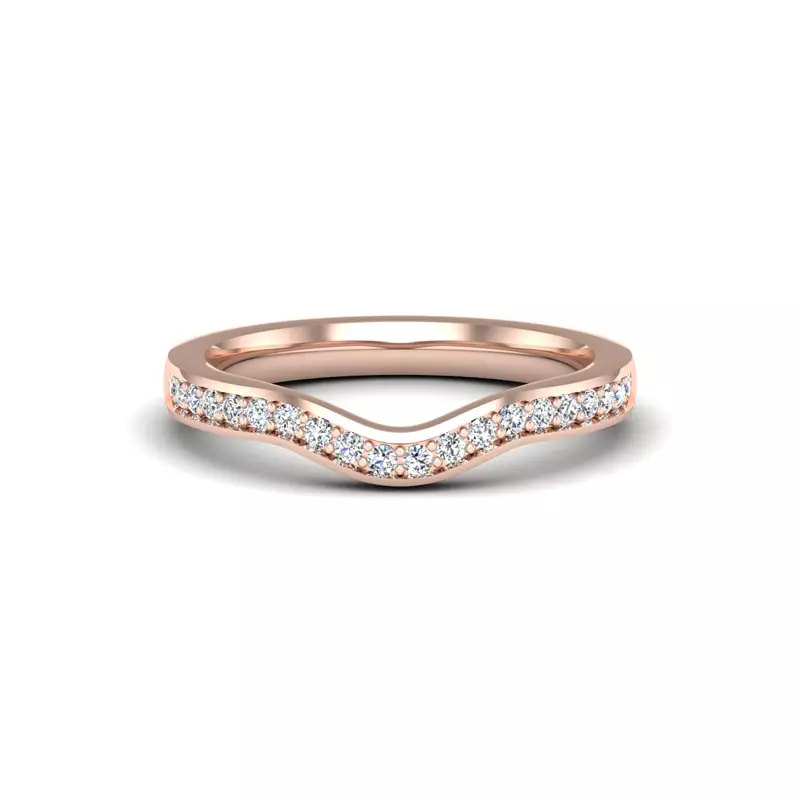 14K Rose Gold Jolene Pave Band
