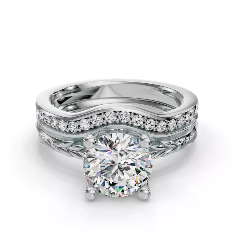 14K White Gold Jolene Pave Band