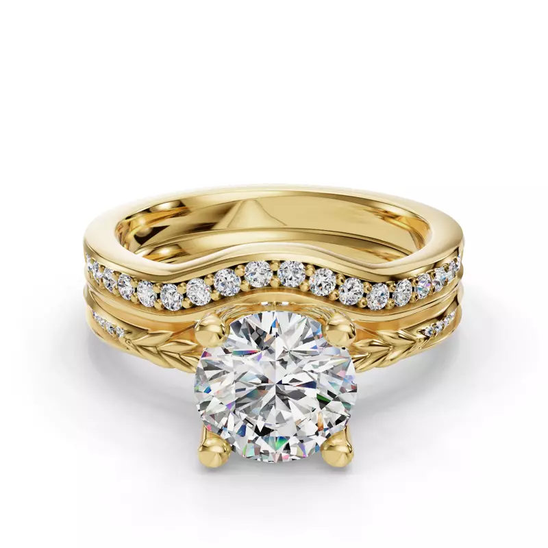 14K Yellow Gold Jolene Pave Band