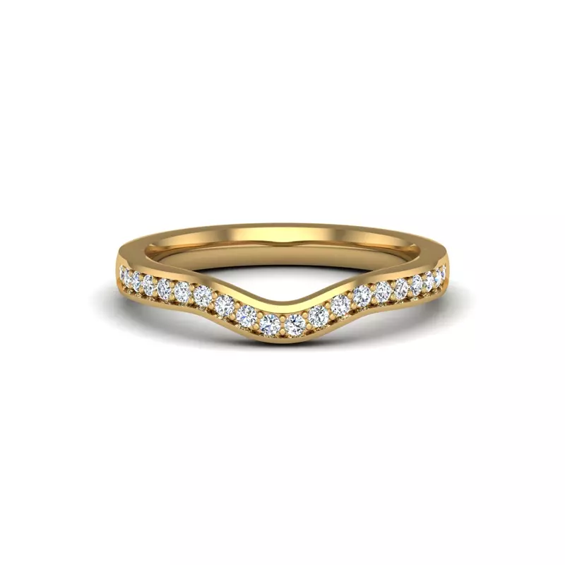 18K Yellow Gold Jolene Pave Band
