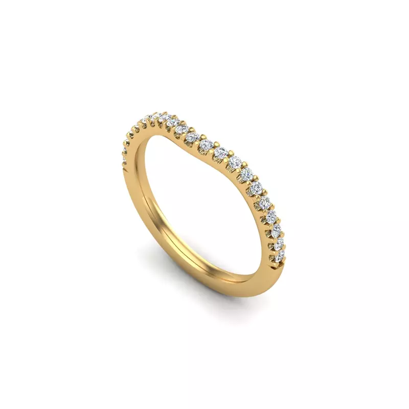 18K Yellow Gold Sarai Pave Band