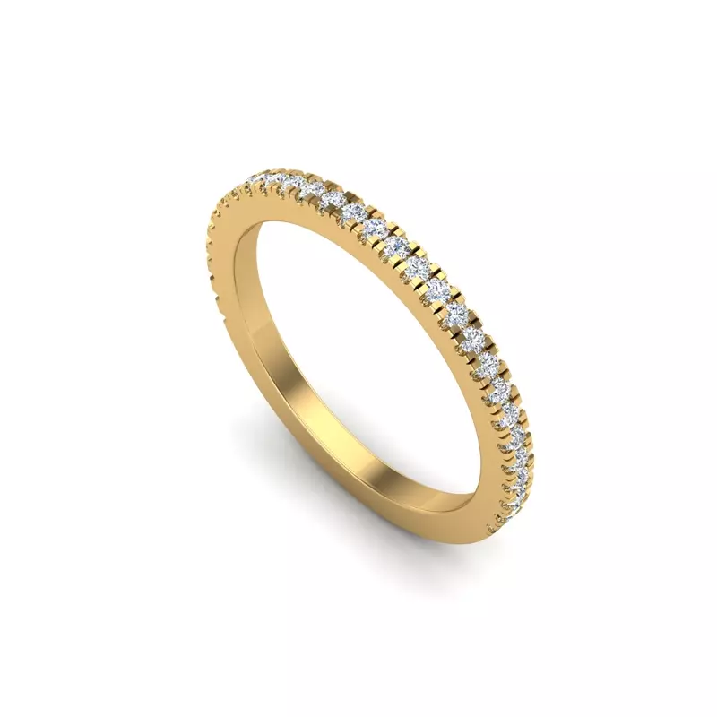 14K Yellow Gold Hattie Pave Band