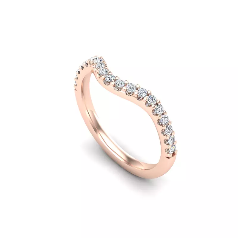 14K Rose Gold Avianna Pave Band
