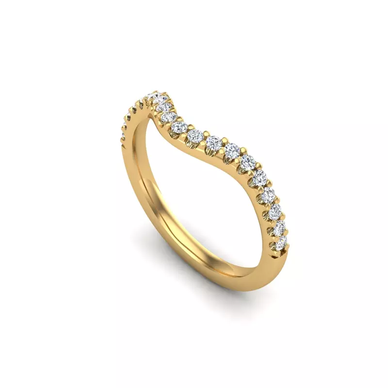 14K Yellow Gold Avianna Pave Band