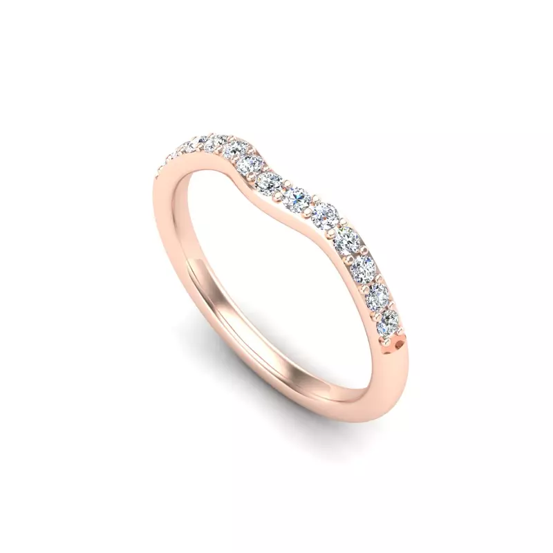 14K Rose Gold Felicity Pave Band