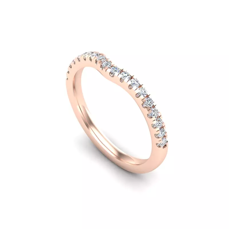 Emelia Curved Pave Band
