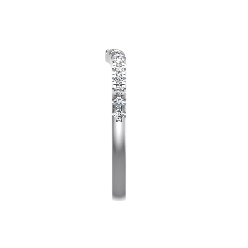 14K White Gold Emelia Curved Pave Band