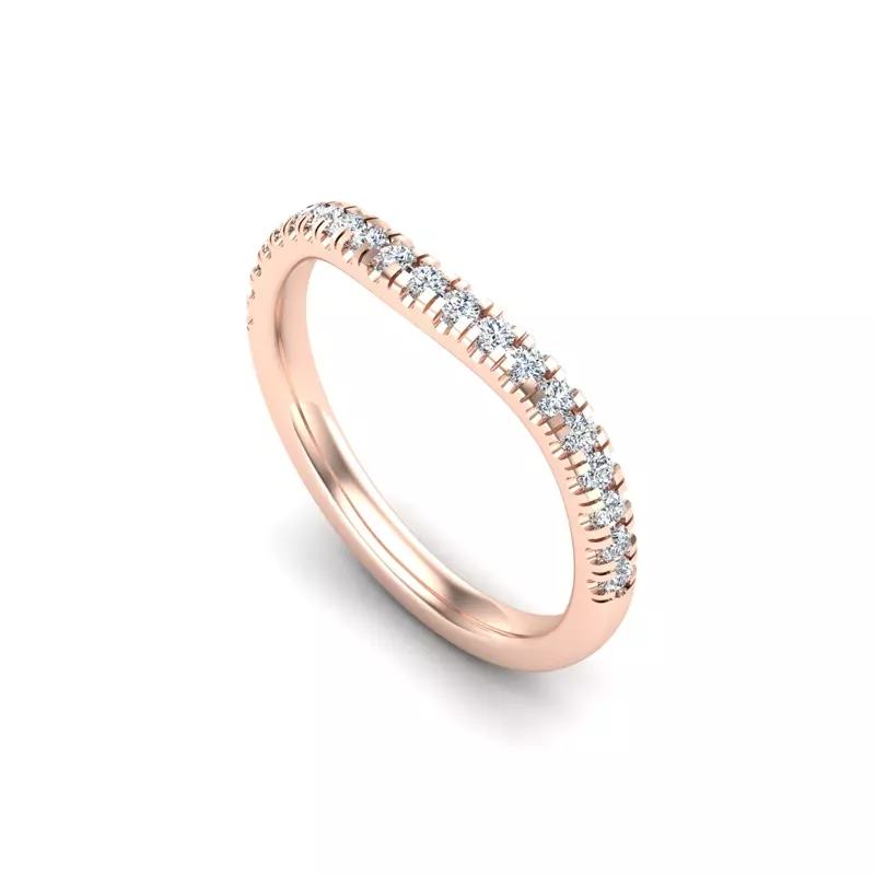 14K Rose Gold Alora Pave Band