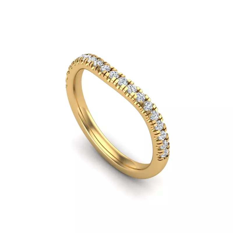 14K Yellow Gold Alora Pave Band