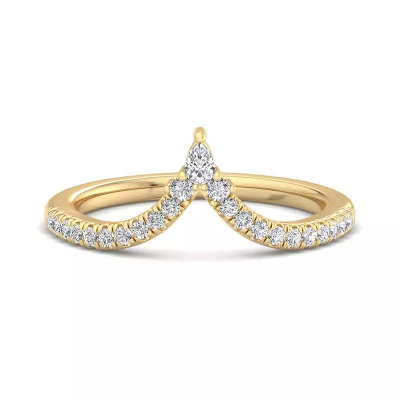 Holly Pave Chevron Band