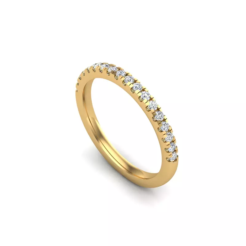 14K Yellow Gold Sylvia Pave Band