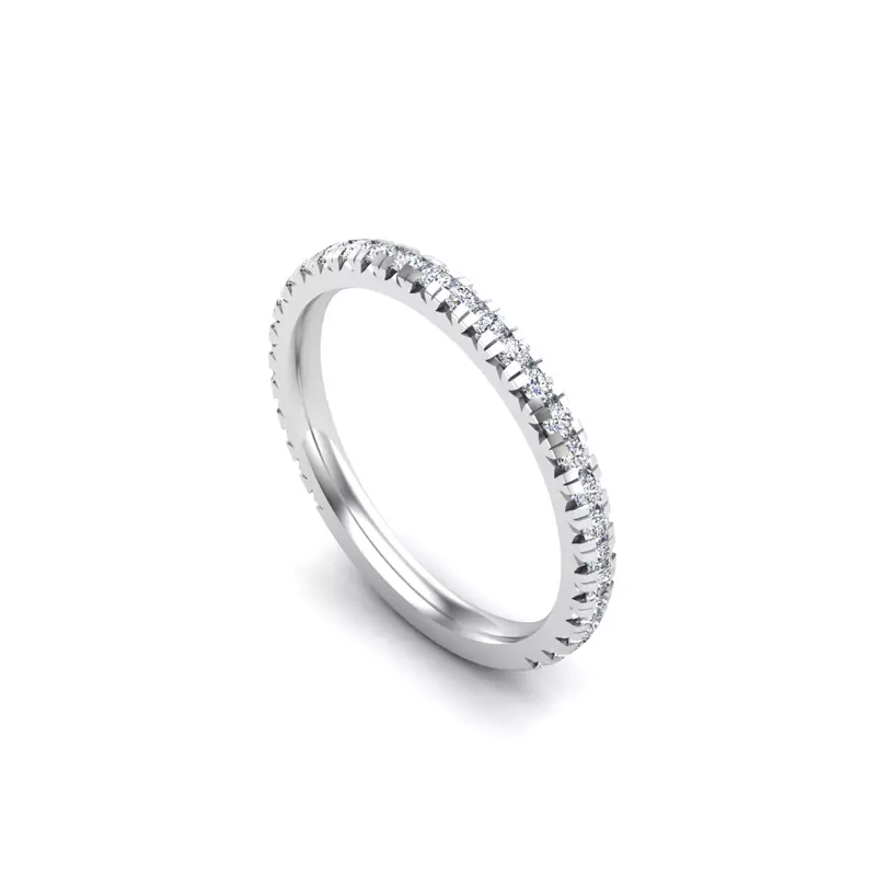 18K White Gold Alison Pave Band