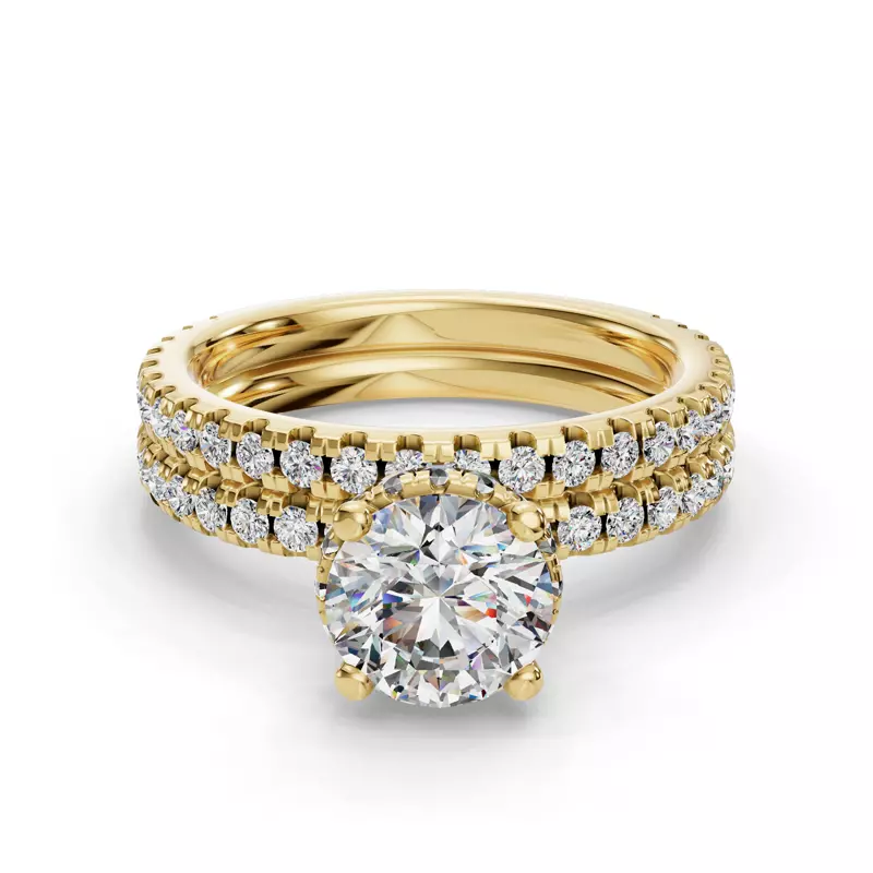 14K Yellow Gold Amanda Pave Band
