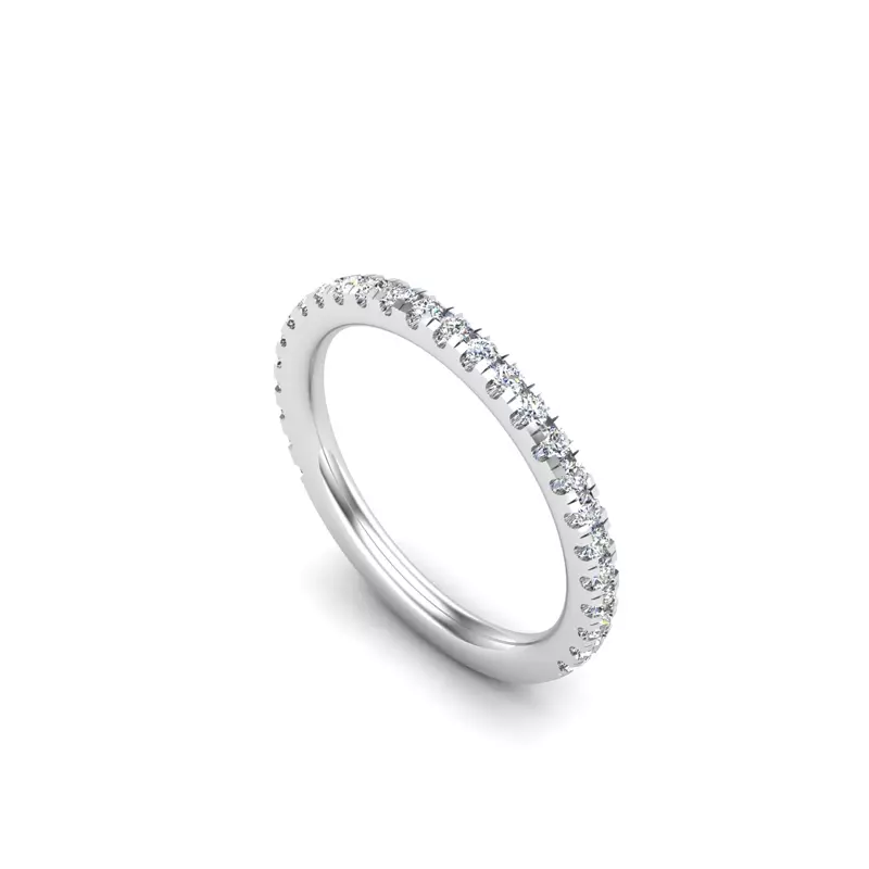 18K White Gold Amanda Pave Band
