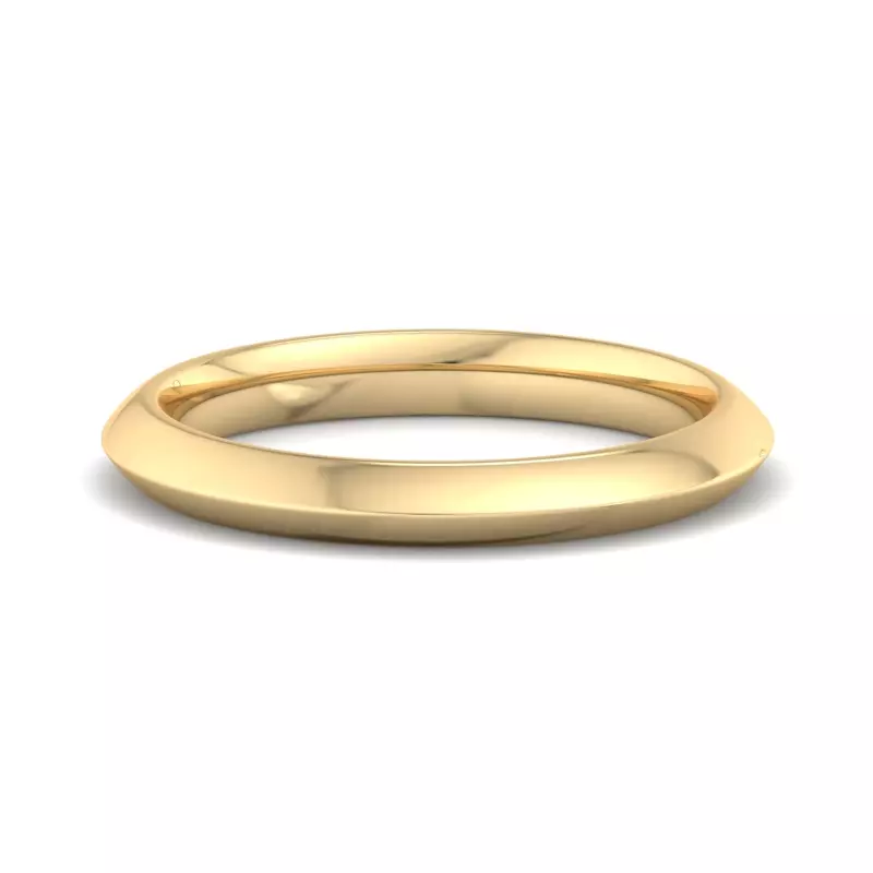 14K Yellow Gold Wrenley Knife Edge Band