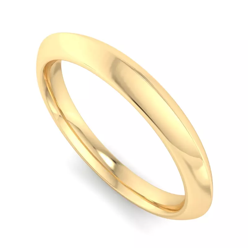 14K Yellow Gold Wrenley Knife Edge Band